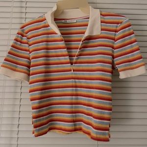Zara 70s crop top